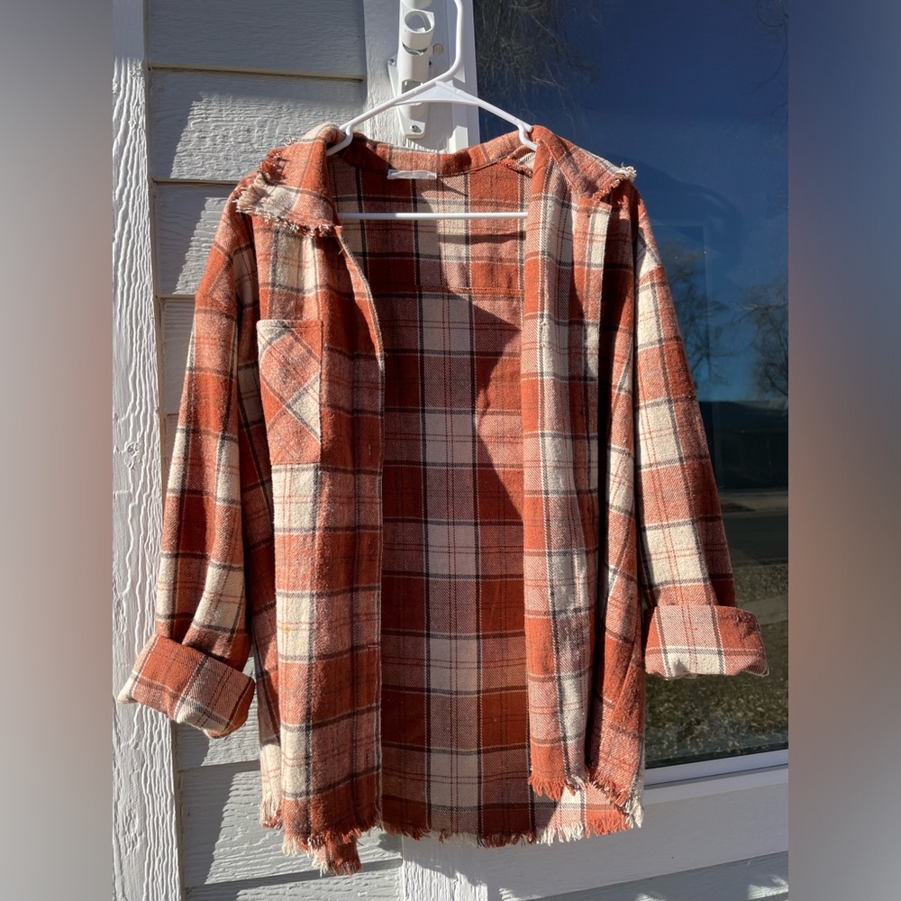 Sage the Label Orange Cozy Flannel